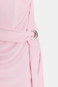 DRAPED HALTER MINI DRESS