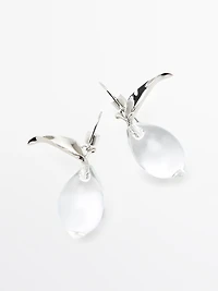 Mini boucles d'oreilles citron en verre