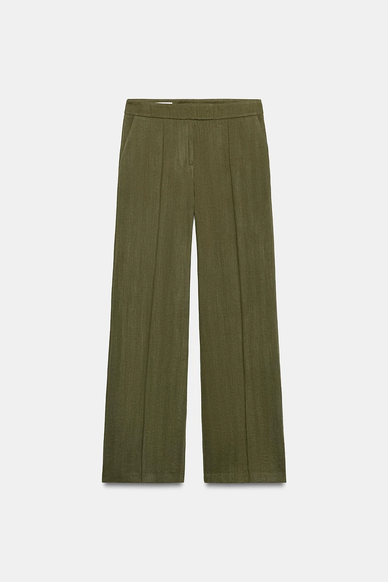 STRAIGHT LEG PIN TUCK PANTS