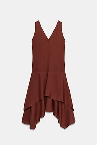 ASYMMETRIC STRIPED DRESS ZW COLLECTION
