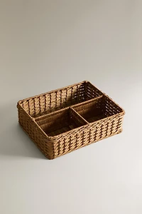 CHILDREN'S RATTAN ORGANIZER BASKET