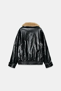FAUX FUR COLLAR JACKET ZW COLLECTION