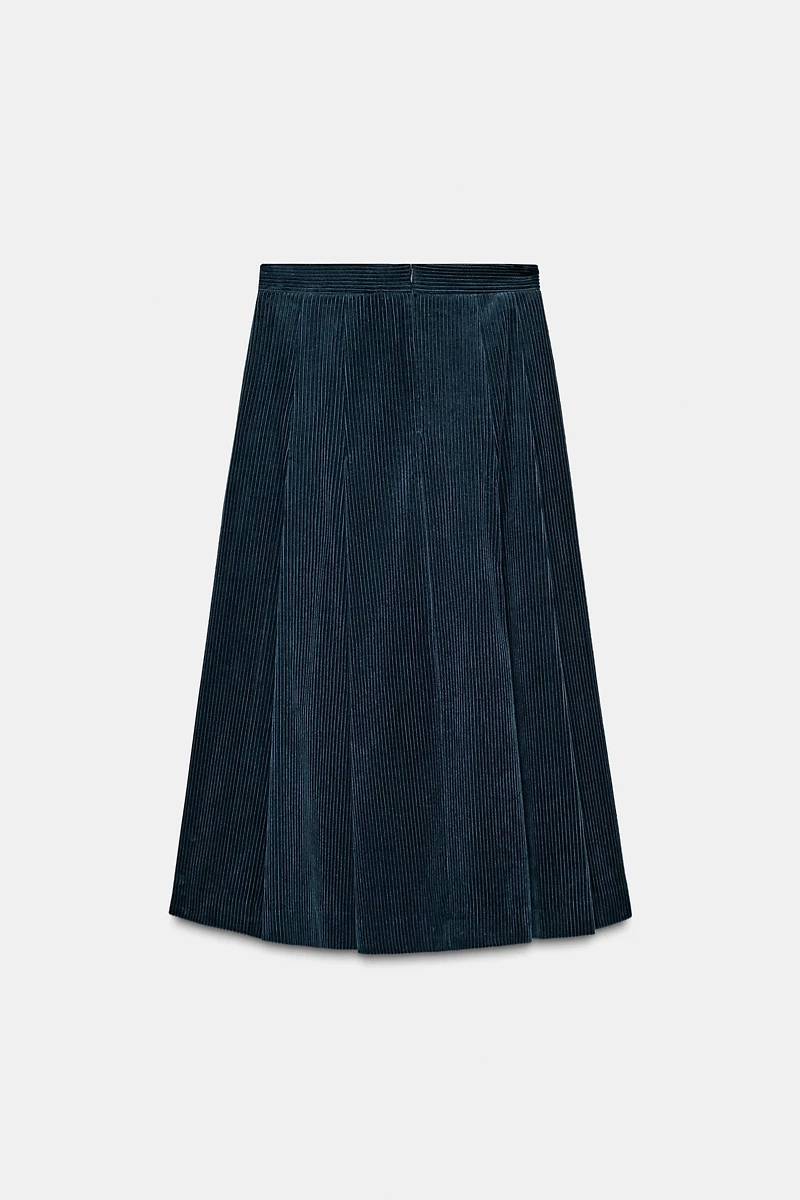 CORDUROY MIDI SKIRT ZW COLLECTION