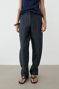 Pantalon avec bas froncé