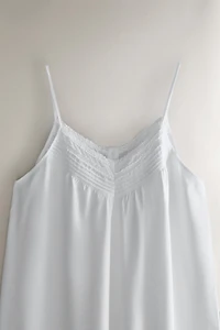 EMBROIDERED COTTON NIGHTGOWN