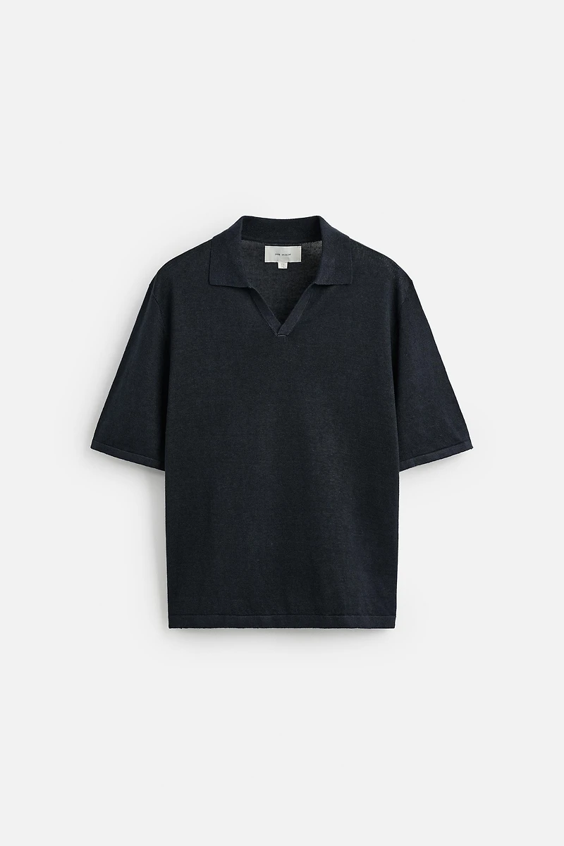 100% HEMP KNIT POLO SHIRT