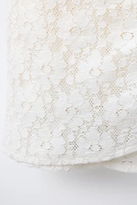 DRAPED LACE SKIRT