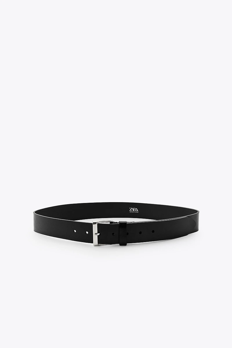 SQUARE BUCKLE LEATHER BELT
