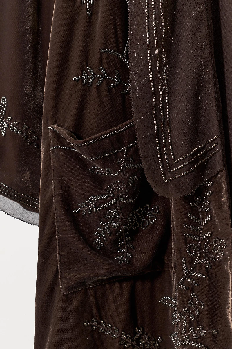 LIMITED EDITION BEADED VELVET KIMONO