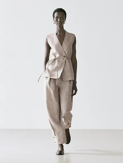 Double-breasted suit waistcoat