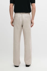 Wide-leg linen trousers