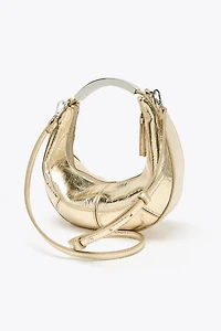 OVAL BAG WITH METAL HANDLE