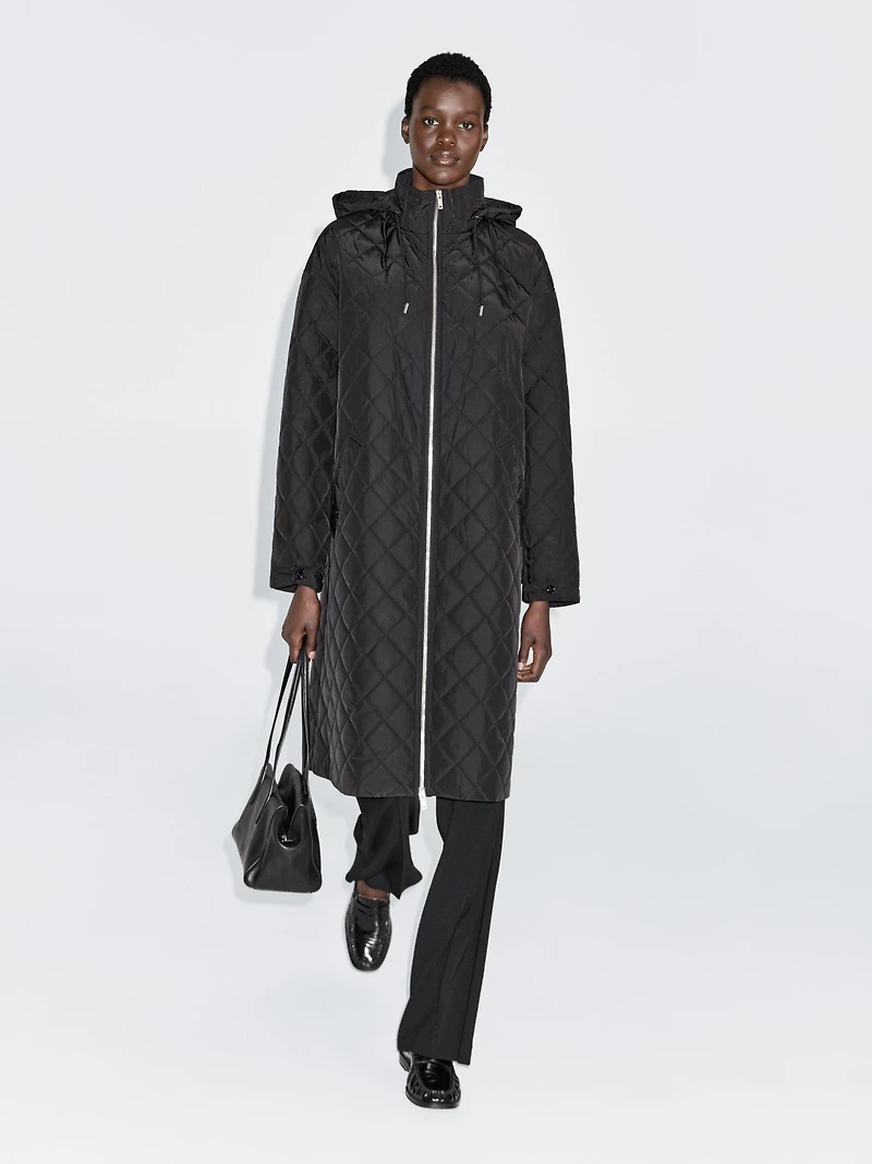 Parka longue matelassée oversize déperlante