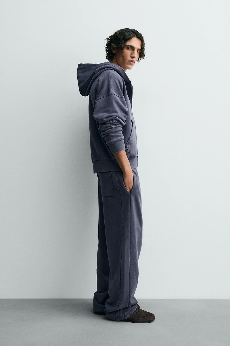 SWEAT BIMATIÈRE WAFFLE À CAPUCHE