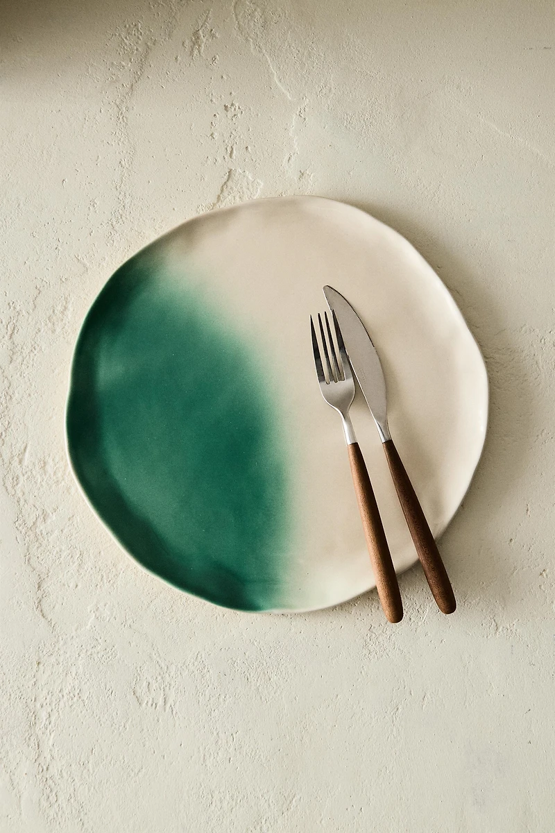 ASSIETTE PLATE GRÈS DÉGRADÉ X COLLAGERIE