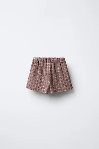 JUPE-SHORT IMPRIMÉE AVEC POCHE EN VELOURS