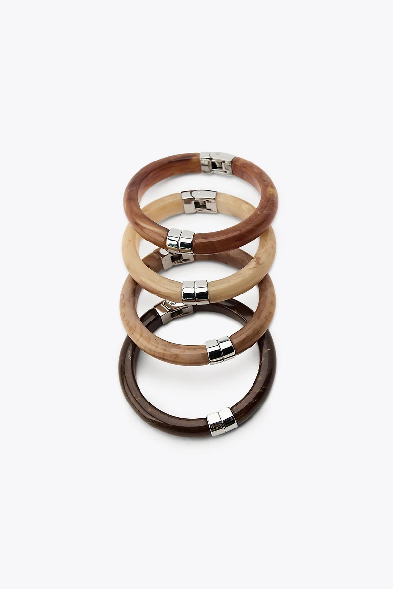 LOT DE 4 BRACELETS ARTICULÉS