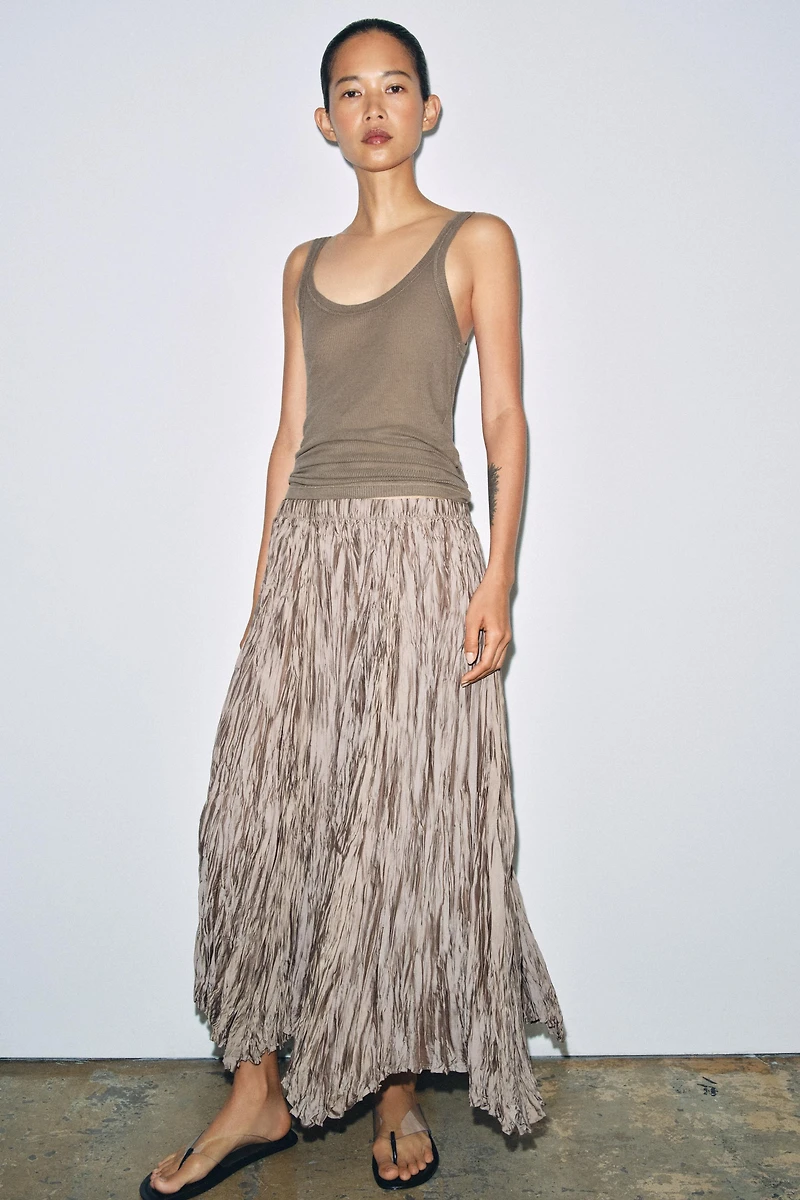 ZW COLLECTION PLEATED LONG SKIRT