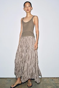 ZW COLLECTION PLEATED LONG SKIRT