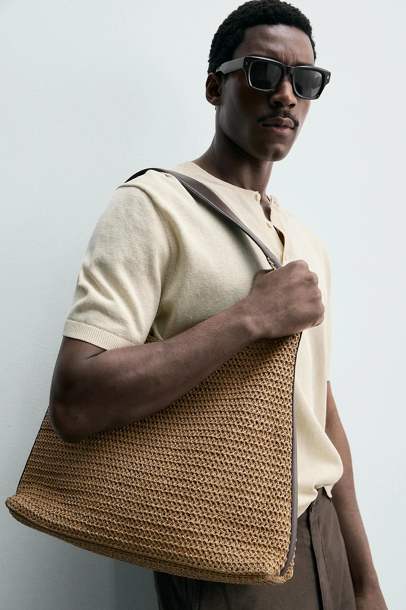 WOVEN SHOPPER BAG