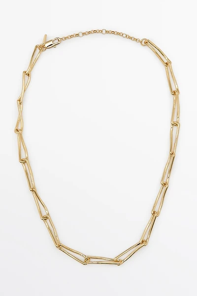 Metal chain link necklace
