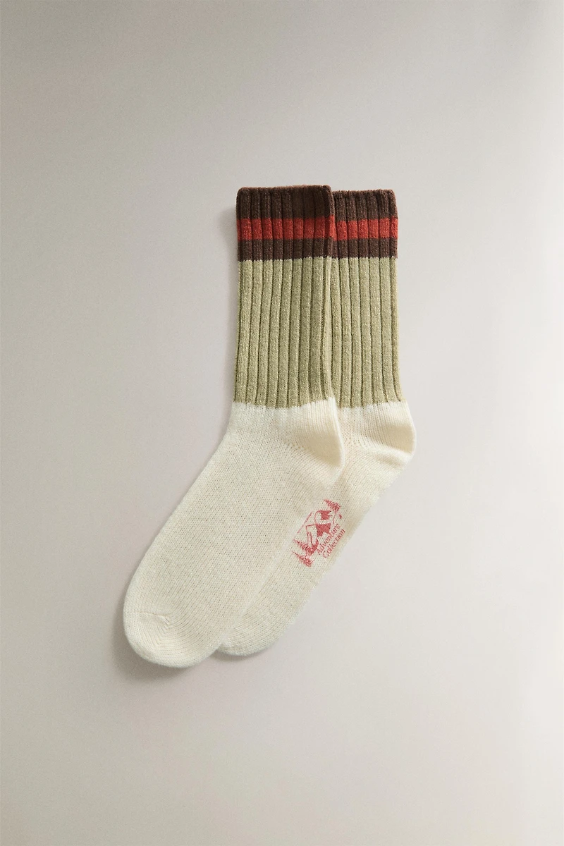 STRIPED WOOL SOCKS