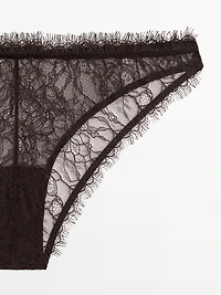 Culotte dentelle fleur