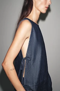 ZW COLLECTION DENIM TIE TOP