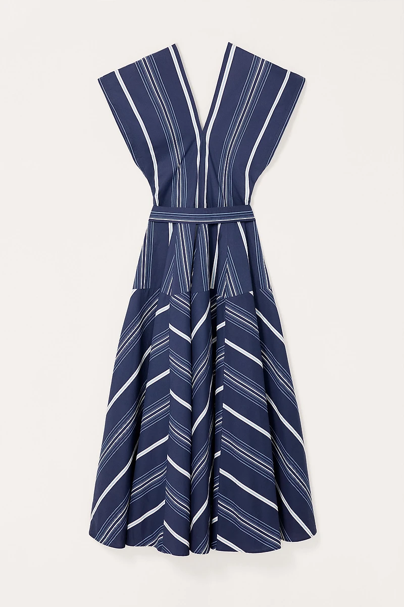 LIMITED EDITION GODET STRIPE DRESS