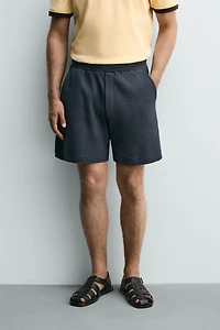 WAFFLE TEXTURE JOGGER SHORTS