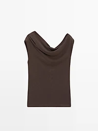 Sleeveless asymmetric top