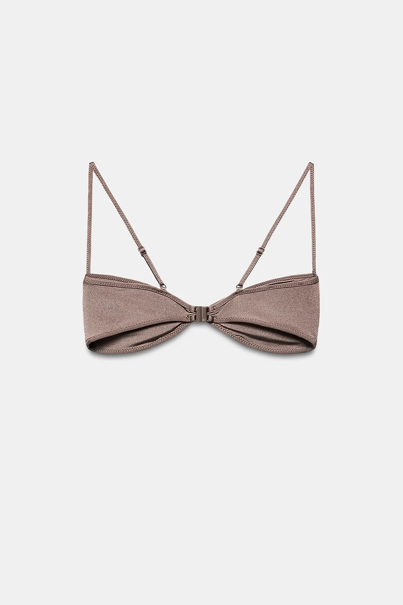RUCHED BIKINI TOP