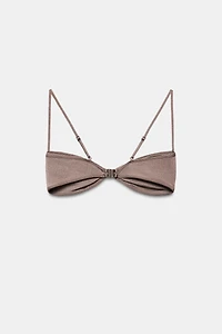 RUCHED BIKINI TOP