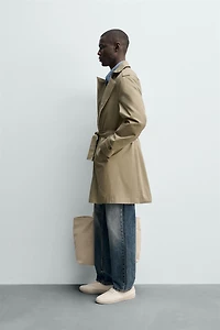 REGULAR FIT DOUBLE BREASTED TRENCH COAT