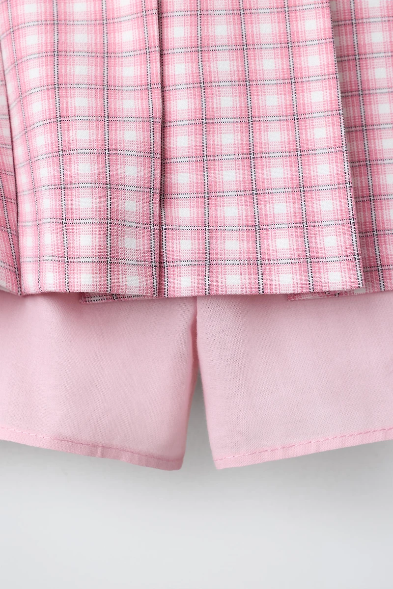 PLAID PLEATED SKIRT