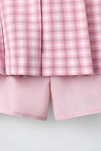 PLAID PLEATED SKIRT