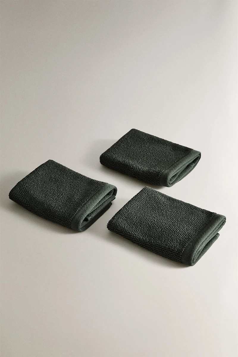 SET OF RICE STITCH COTTON HAND TOWELS (SET 3)