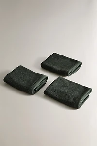 SET OF RICE STITCH COTTON HAND TOWELS (SET 3)