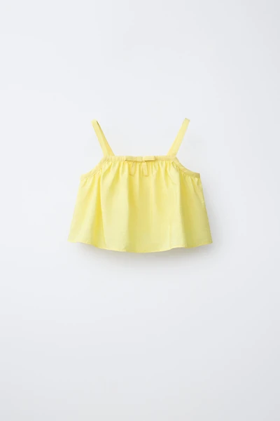 TOP CROPPED TAFFETAS