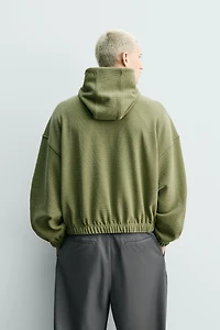 WASHED WAFFLE HOODIE JACKET