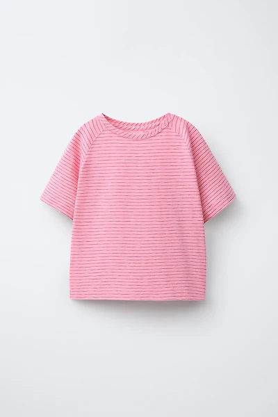 STRIPED RAGLAN SLEEVE T-SHIRT