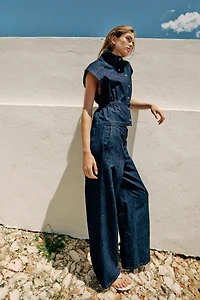 LINEN BLEND STRAIGHT LEG PANTS