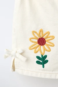 EMBROIDERED PAPERBAG SHORTS