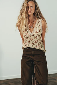 TRF MID-RISE BAGGY BALLOON JEANS