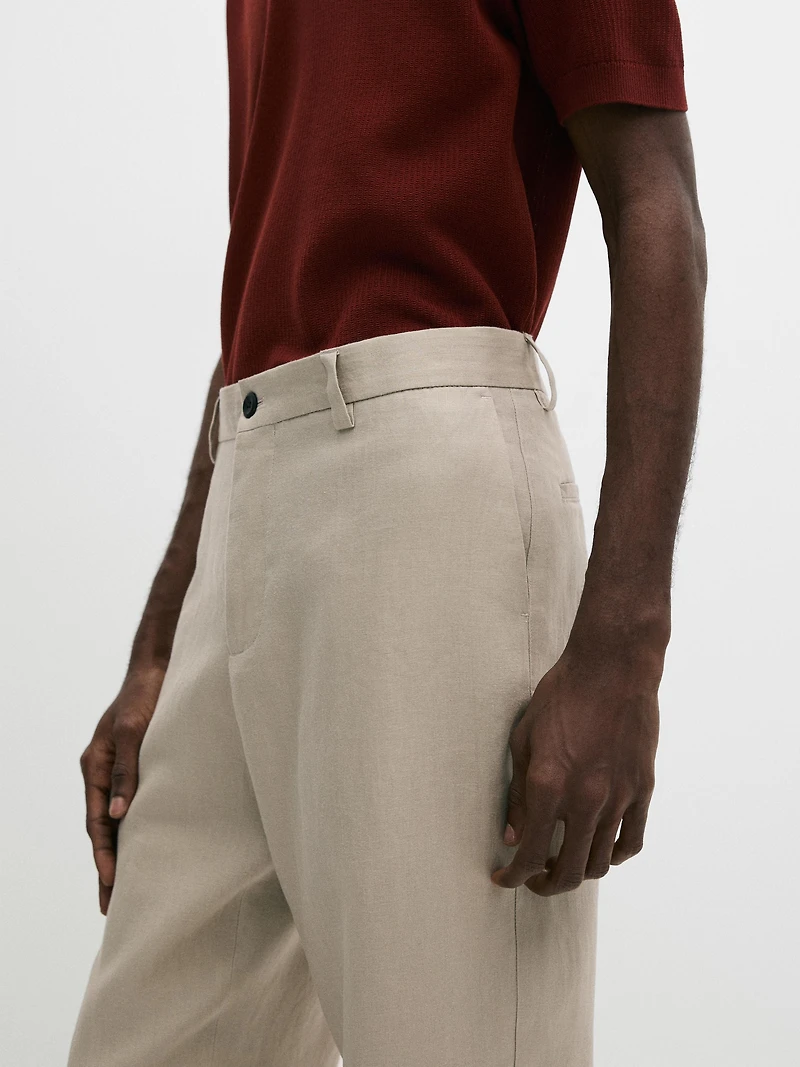 Pantalon de costume en lin