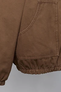 BLOUSON COL EN CONTRASTE