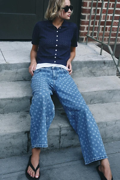 Z1975 HIGH RISE POLKA DOT CULOTTE JEANS