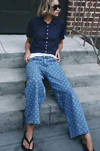 Z1975 HIGH RISE POLKA DOT CULOTTE JEANS