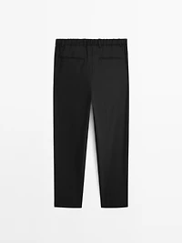 Relaxed fit trousers with darts