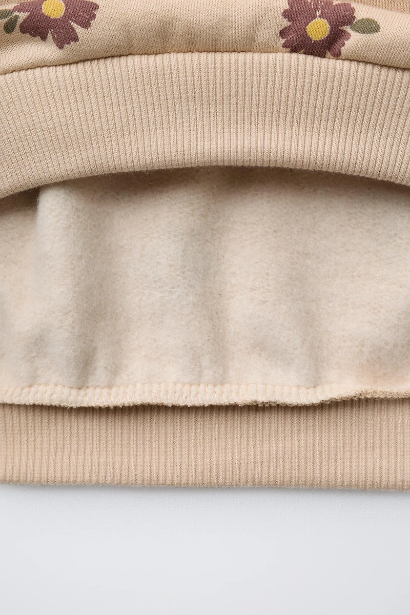 PRINTED RIB SWEATSHIRT AND LEGGING SET